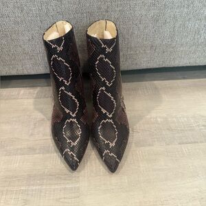 Vince Camuto Snakeskin Pattern Ankle Boots